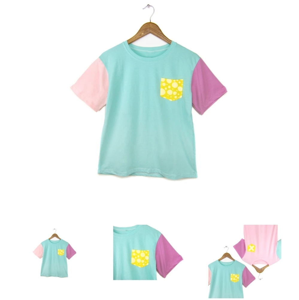 Two String Jane Color Block T-Shirt, Nwot - image 1